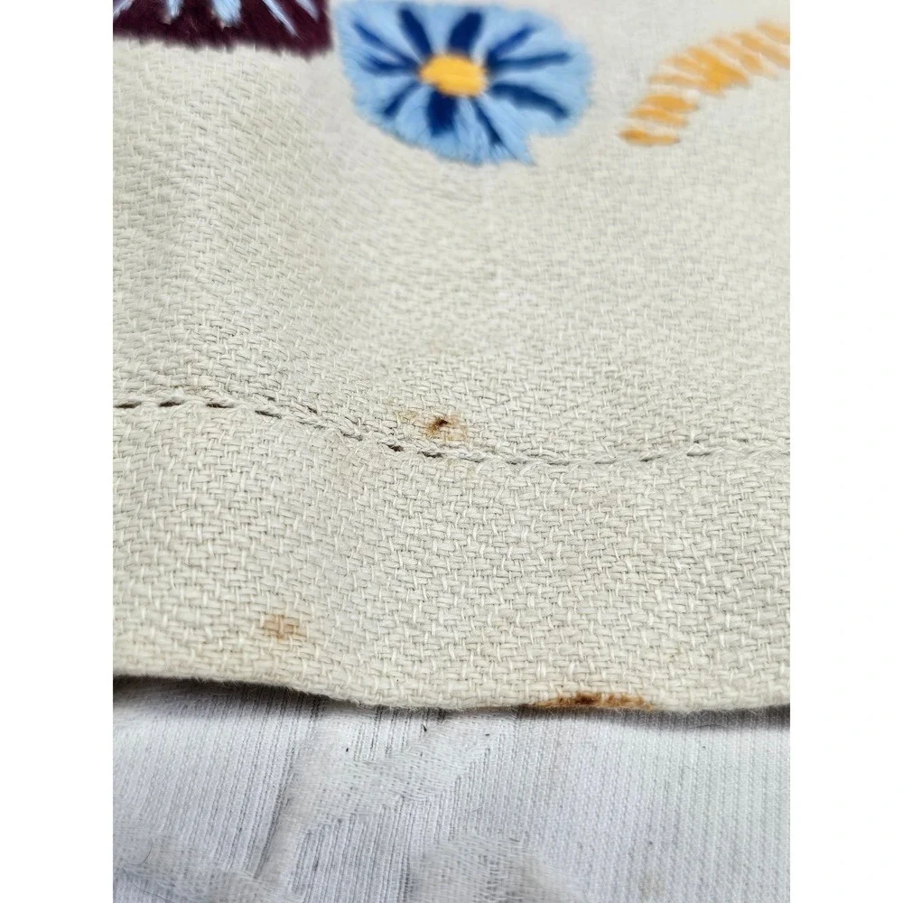 Tea Cozy Cover Cream‎ 1900s Hand Embroidered Floral Antique